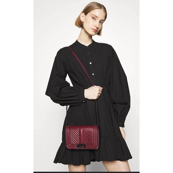 Rebecca Minkoff
 Chevron Quilted Small Love Cross Body Leather Bag - Picture 2 of 8